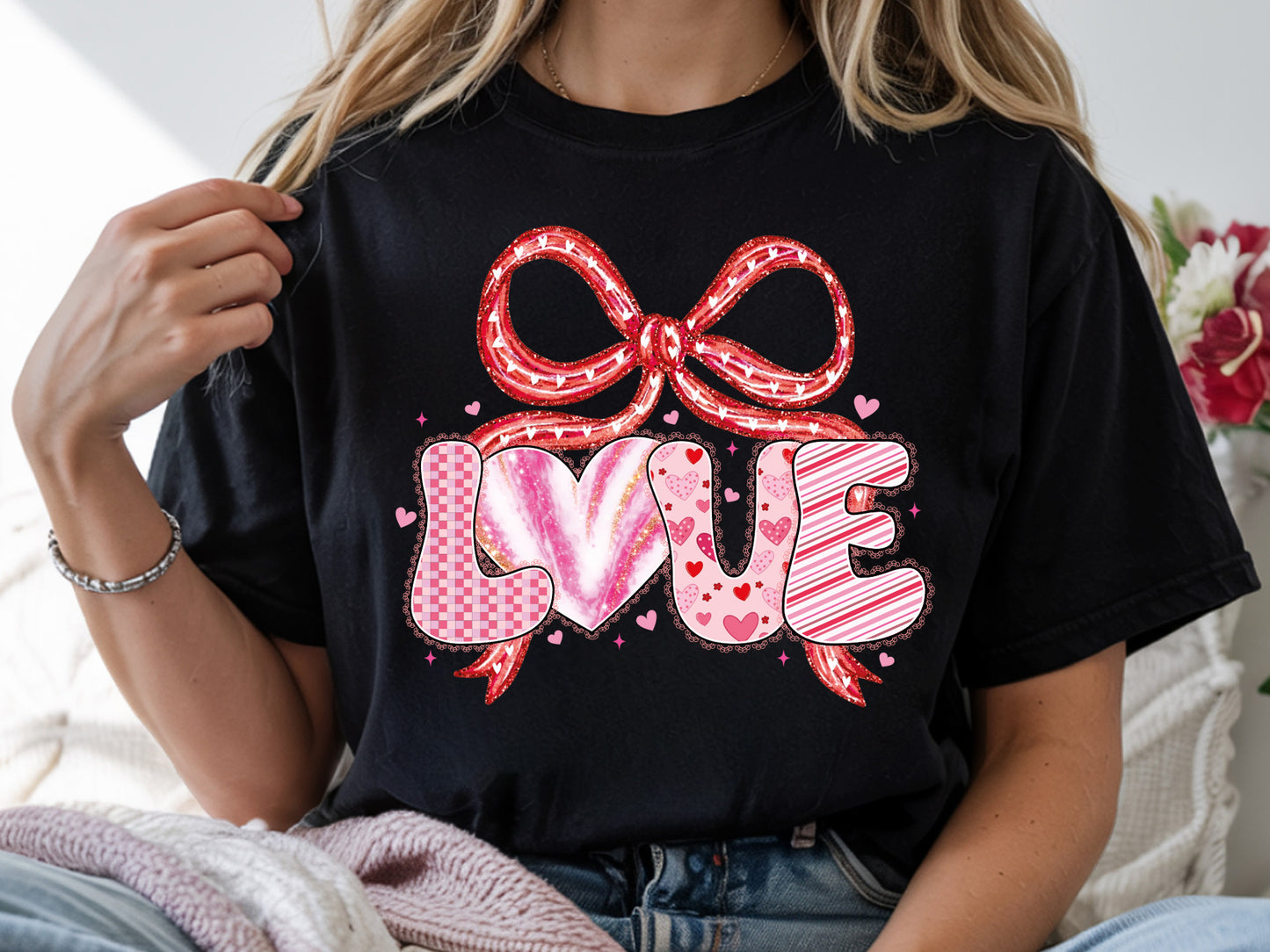 Preppy Coquette Love Valentine's Day Sublimation