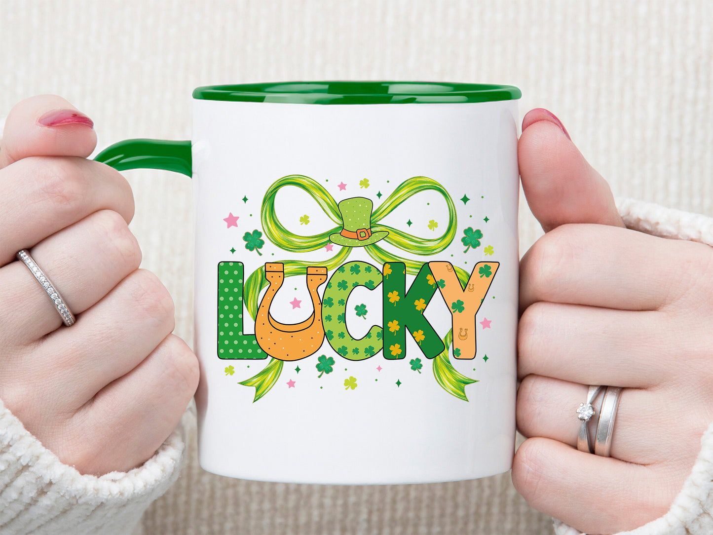 Preppy Coquette Lucky St Patrick's Day Sublimation