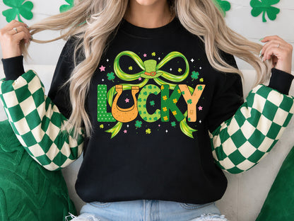 Preppy Coquette Lucky St Patrick's Day Sublimation
