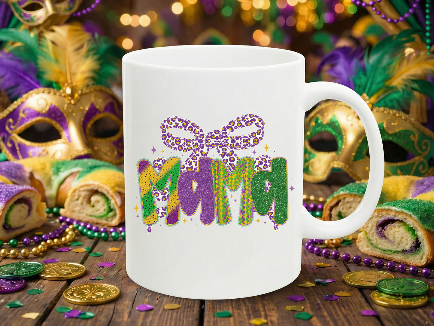 Preppy Coquette Mama Mardi Gras Sublimation