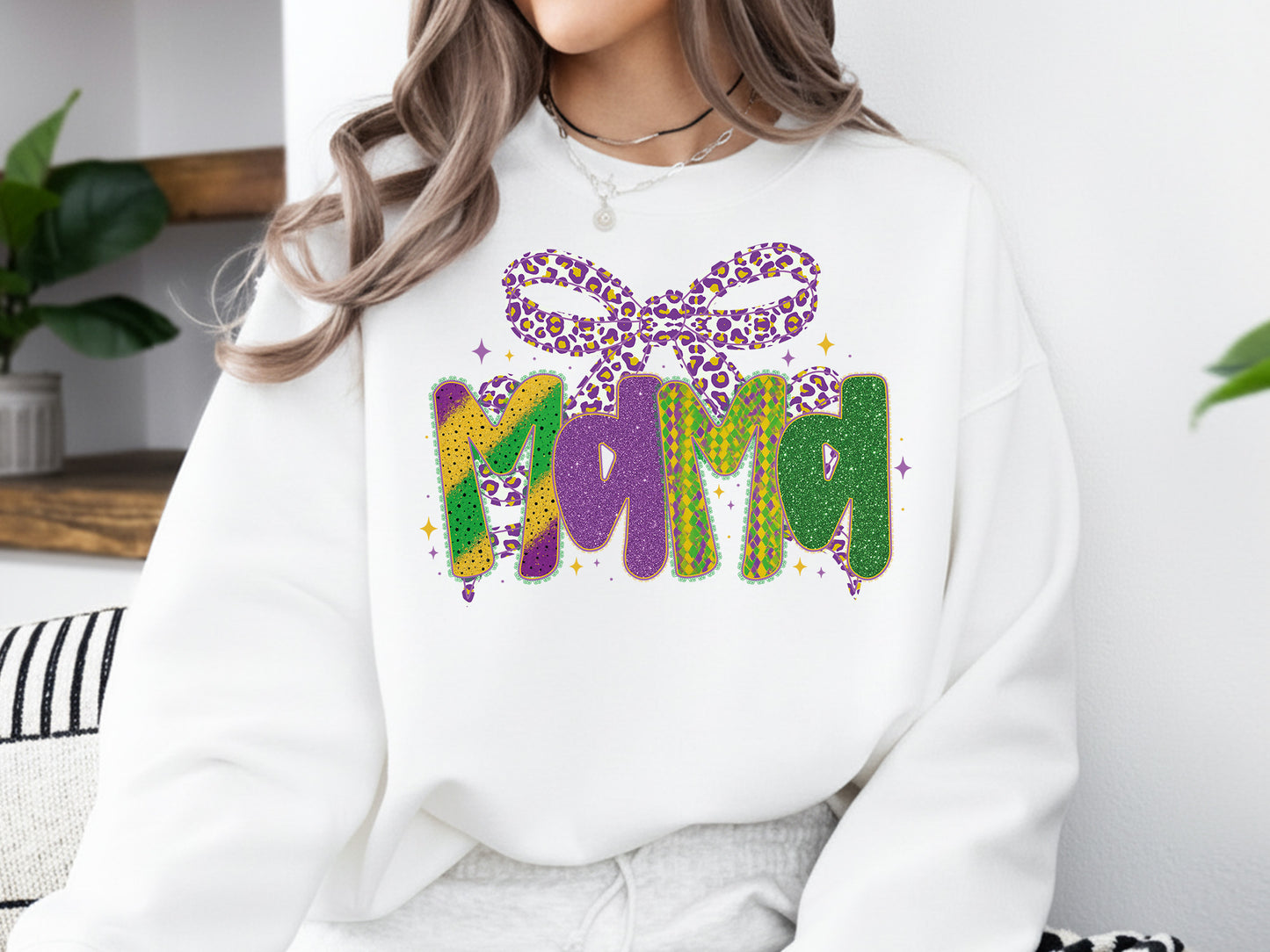 Preppy Coquette Mama Mardi Gras Sublimation