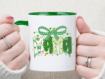 Preppy Coquette Mama St Patrick's Day Sublimation