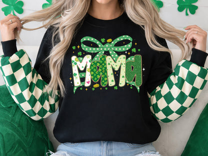 Preppy Coquette Mama St Patrick's Day Sublimation