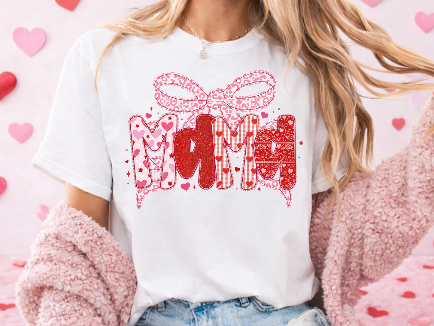 Preppy Coquette Mama Valentine Sublimation
