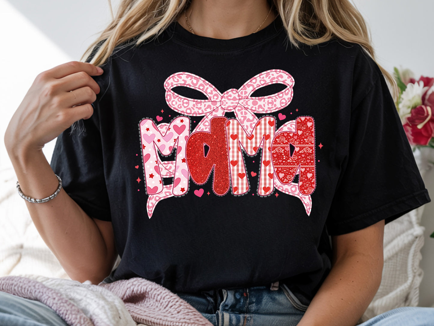 Preppy Coquette Mama Valentine Sublimation
