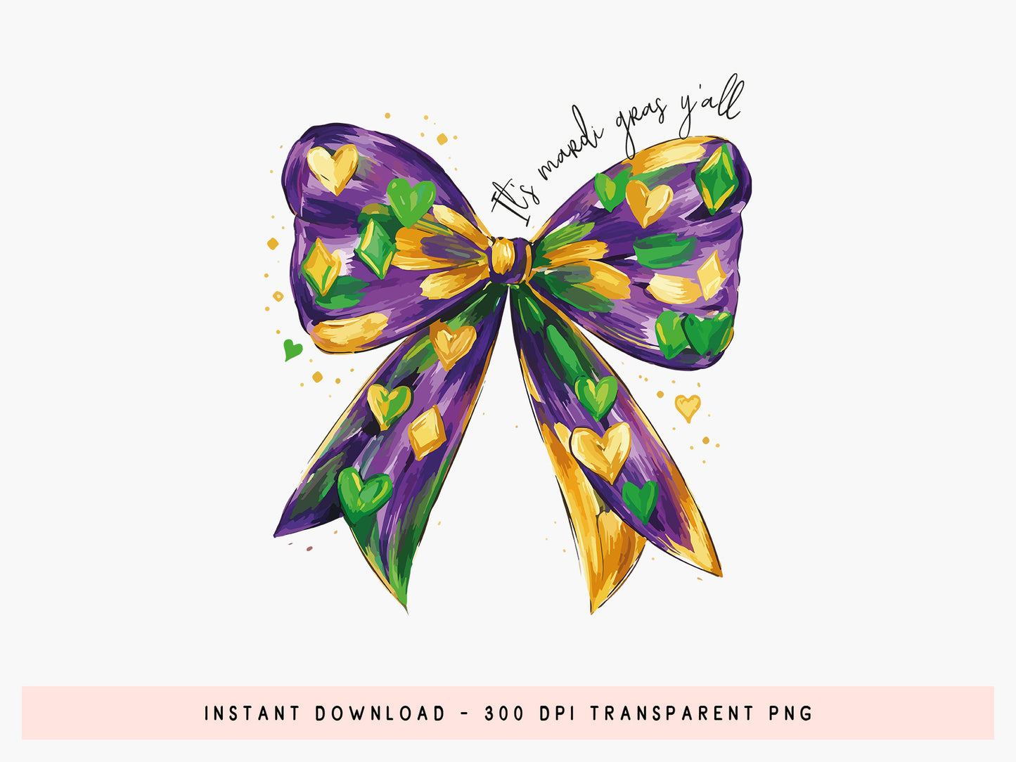 Preppy Coquette Mardi Gras Y'all Sublimation