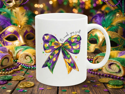 Preppy Coquette Mardi Gras Y'all Sublimation