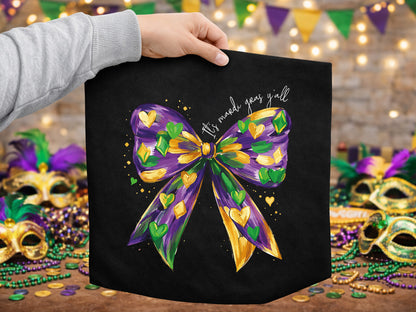 Preppy Coquette Mardi Gras Y'all Sublimation