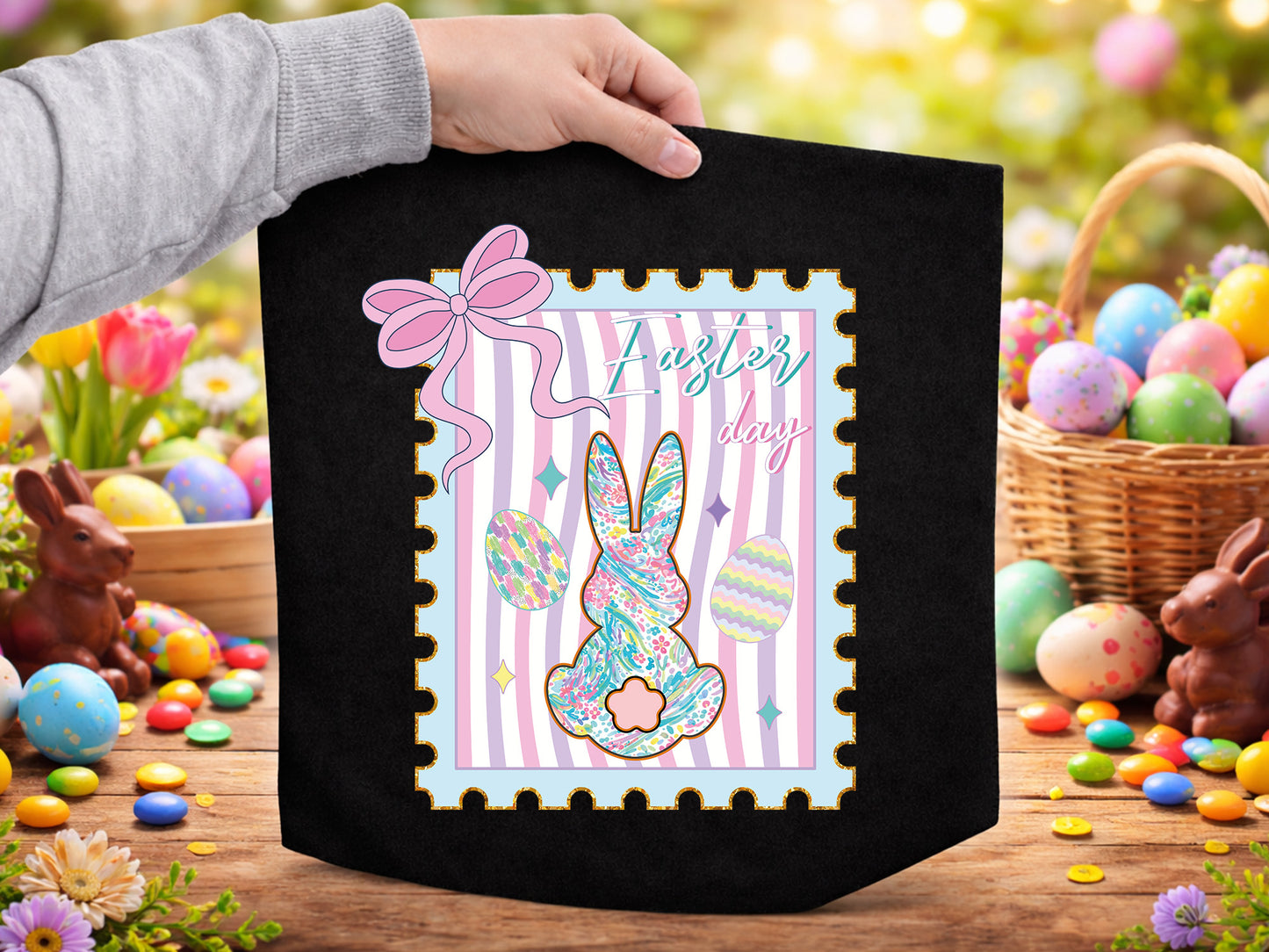 Preppy Easter Day Sublimation Design