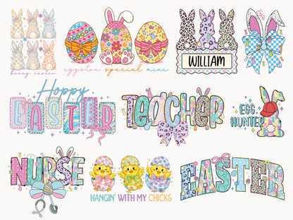 Preppy Easter PNG Sublimation Designs Bundle