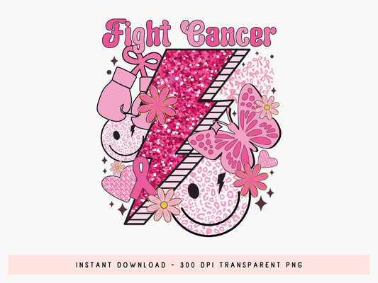 Preppy Fight Breast Cancer PNG Sublimation
