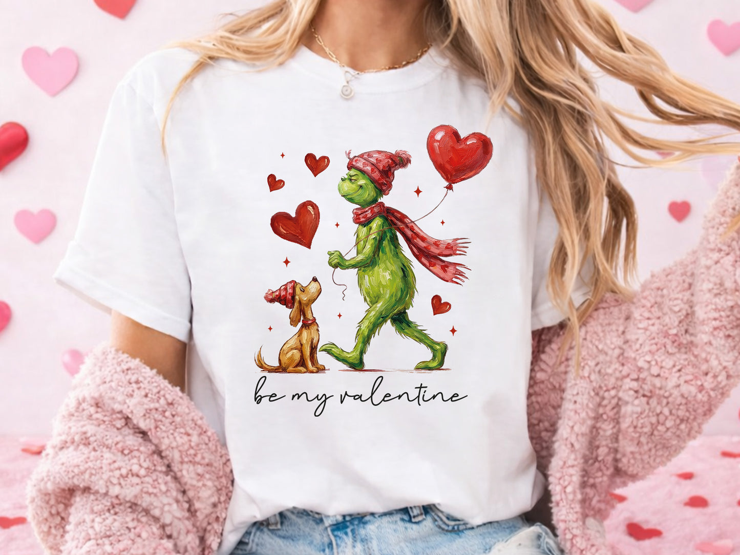 Preppy Grinch Be My Valentine Sublimation