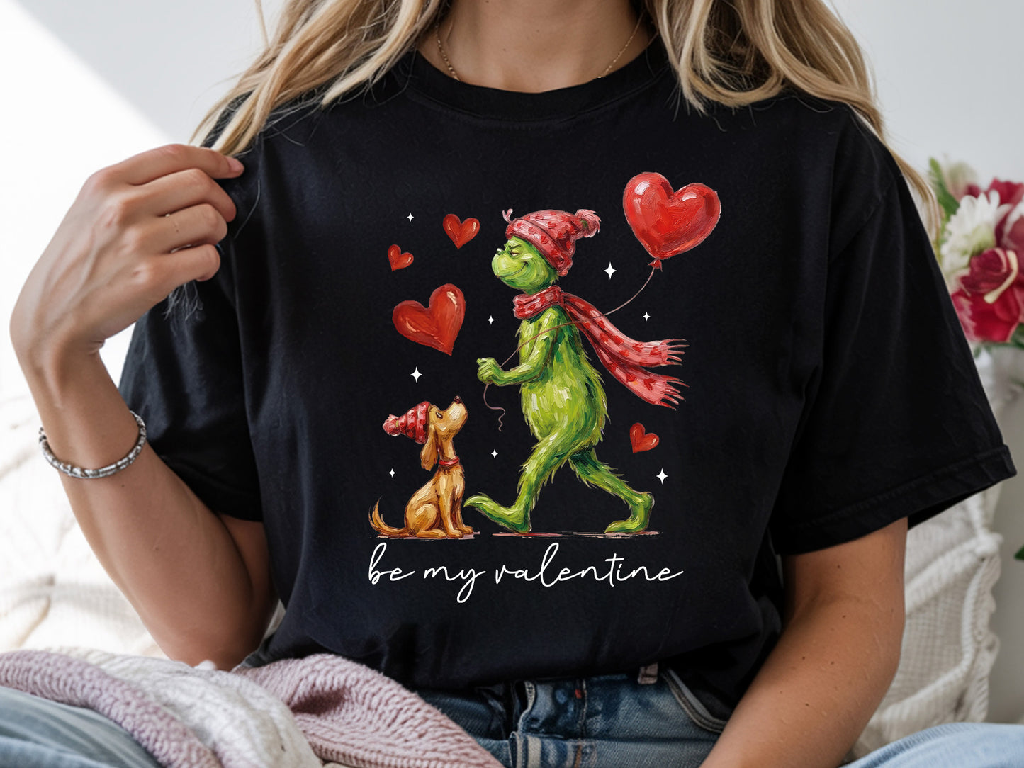 Preppy Grinch Be My Valentine Sublimation