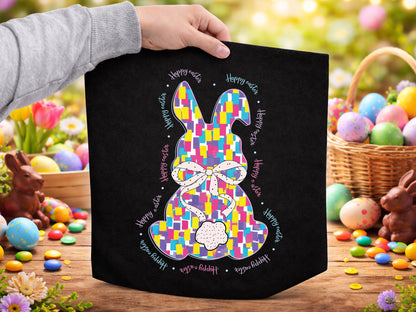 Preppy Happy Easter Bunny Sublimation Design