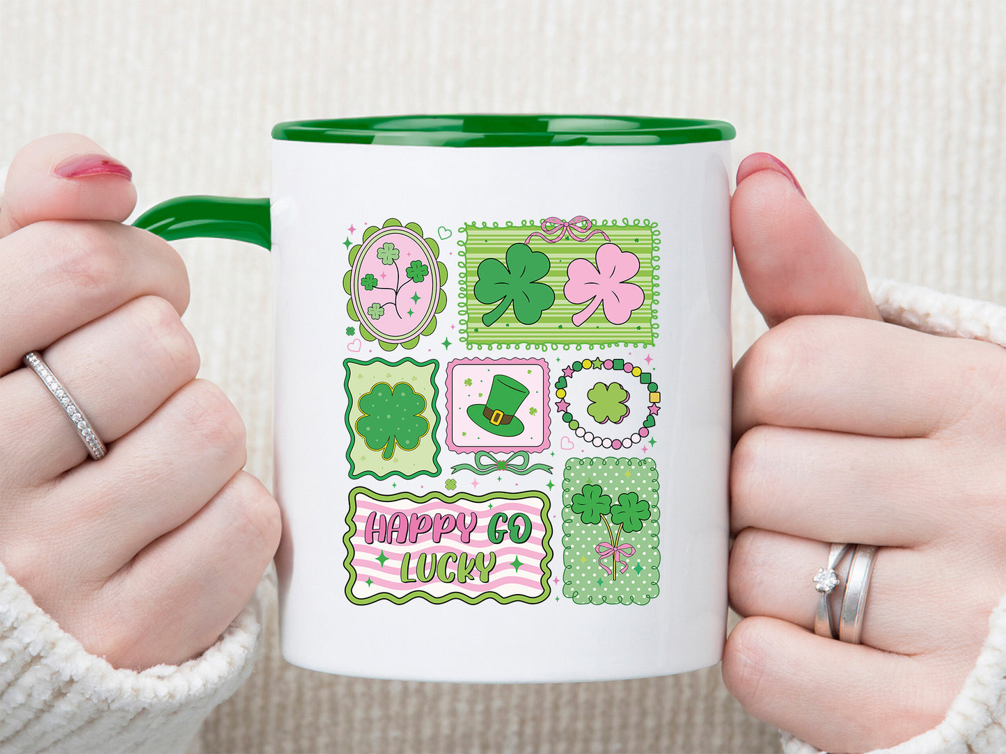 Preppy Happy Go Lucky St Patrick's Day PNG