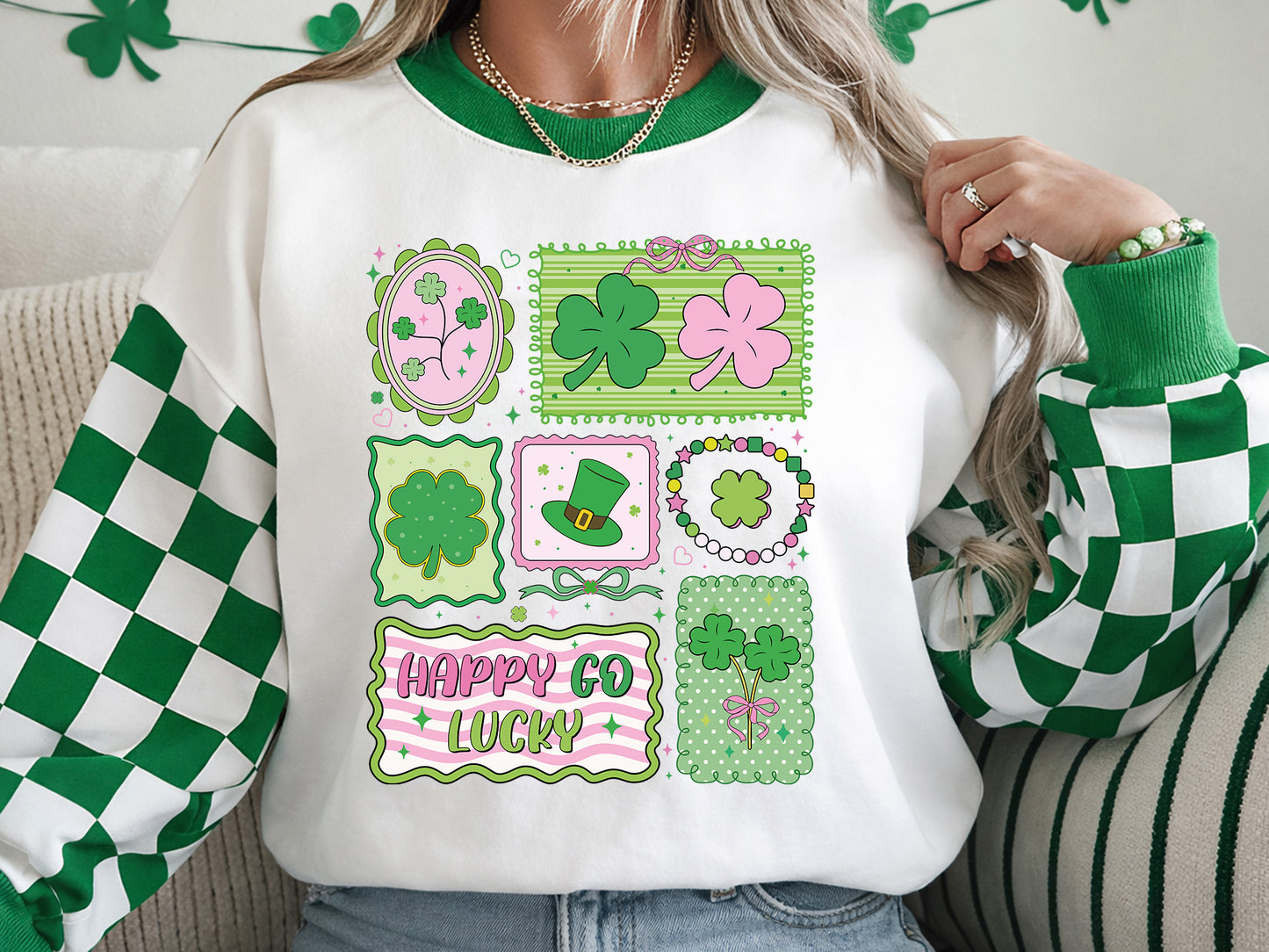 Preppy Happy Go Lucky St Patrick's Day PNG