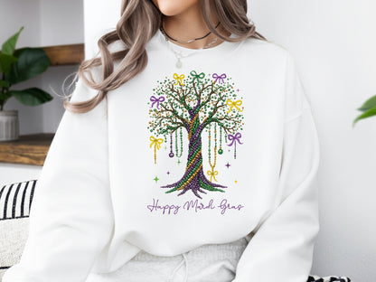 Preppy Happy Mardi Gras Sublimation Design