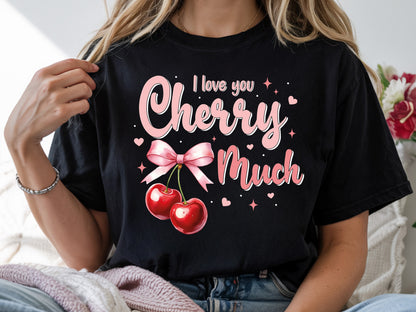 Preppy I Love You Cherry Much Valentine Sublimation