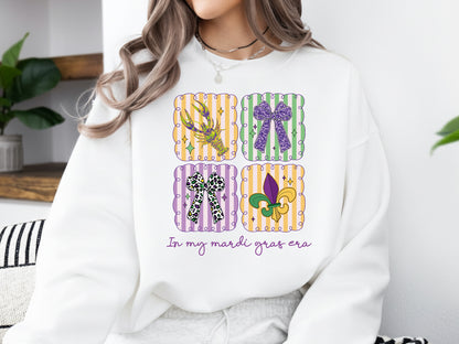 Preppy In My Mardi Gras Era Sublimation PNG