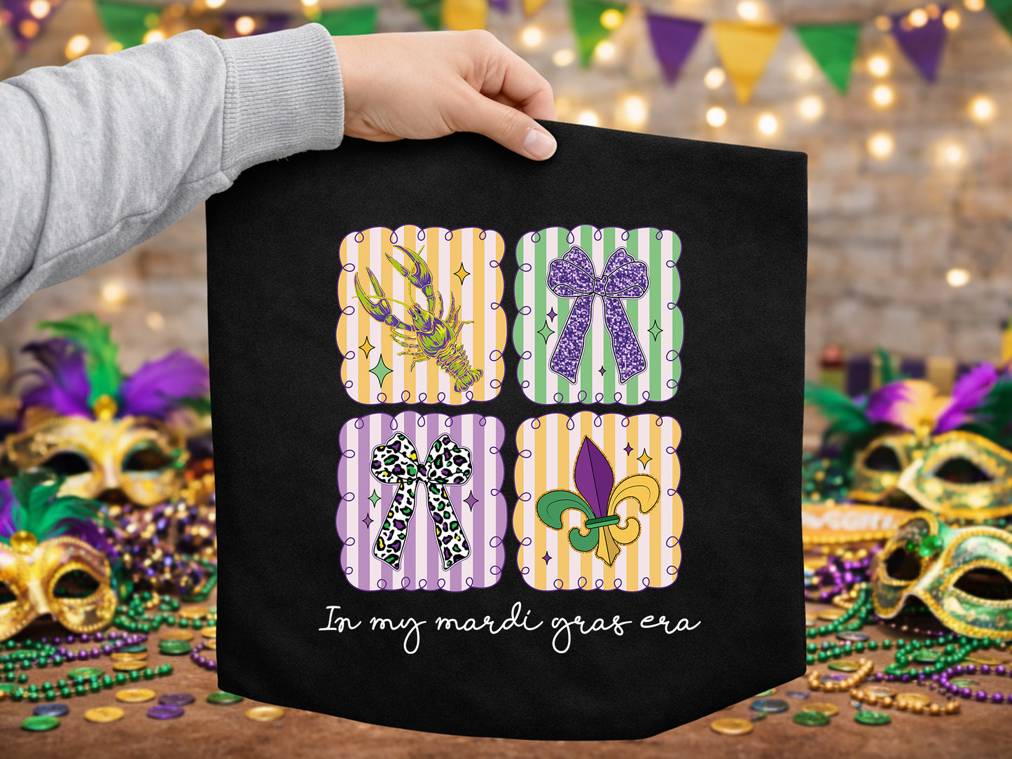 Preppy In My Mardi Gras Era Sublimation PNG