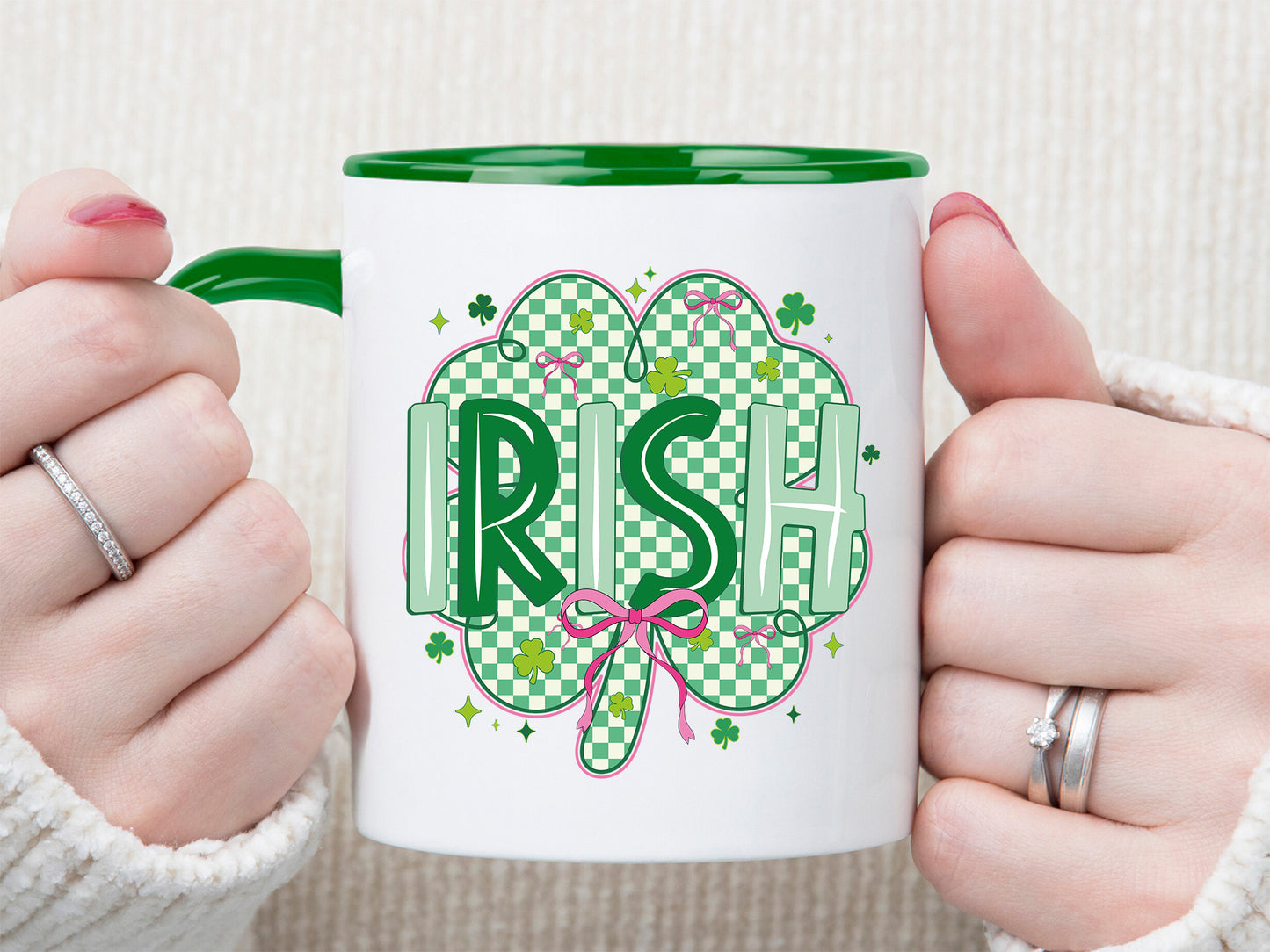 Preppy Irish Clover St Patrick's Day PNG Sublimation