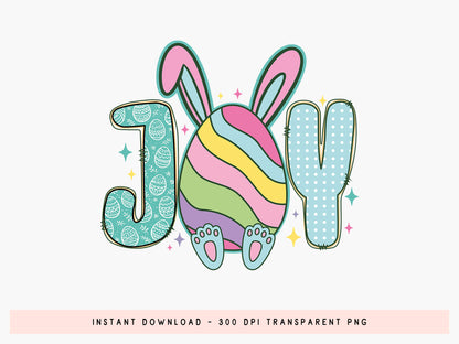 Preppy Joy Easter Sublimation PNG Design