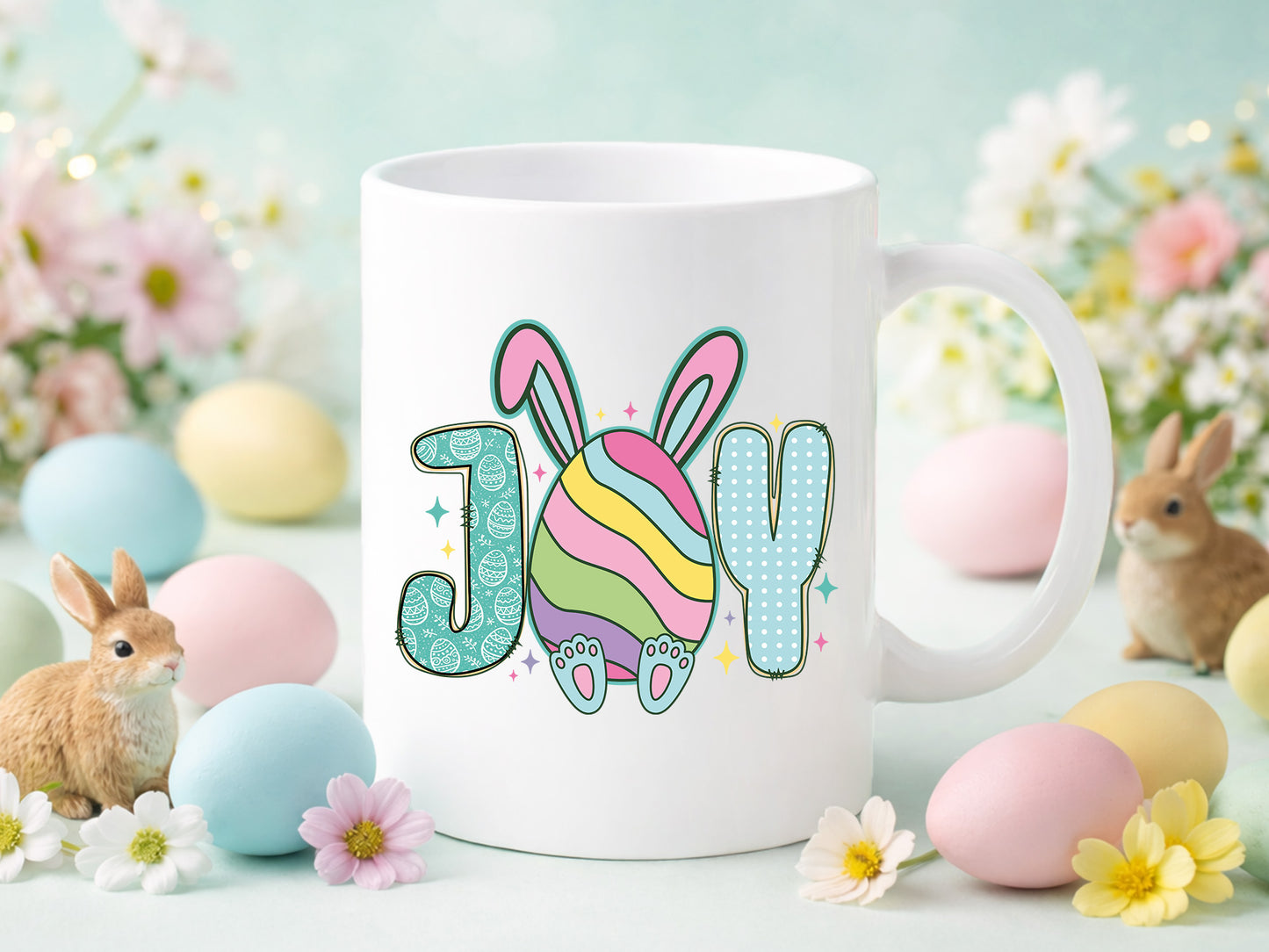 Preppy Joy Easter Sublimation PNG Design