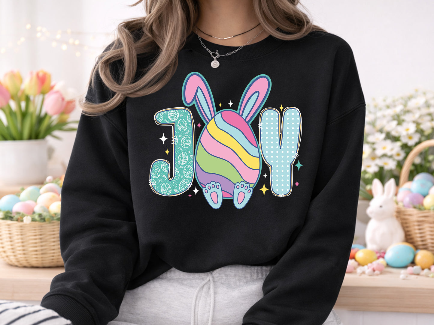 Preppy Joy Easter Sublimation PNG Design