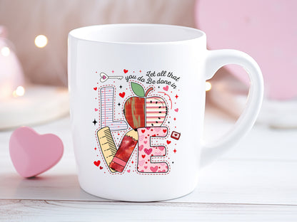 Preppy Let All That You Do Be Done in Love Valentine PNG