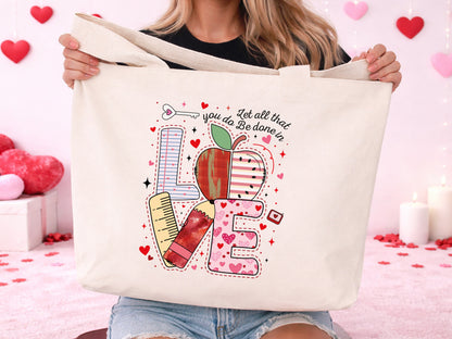 Preppy Let All That You Do Be Done in Love Valentine PNG