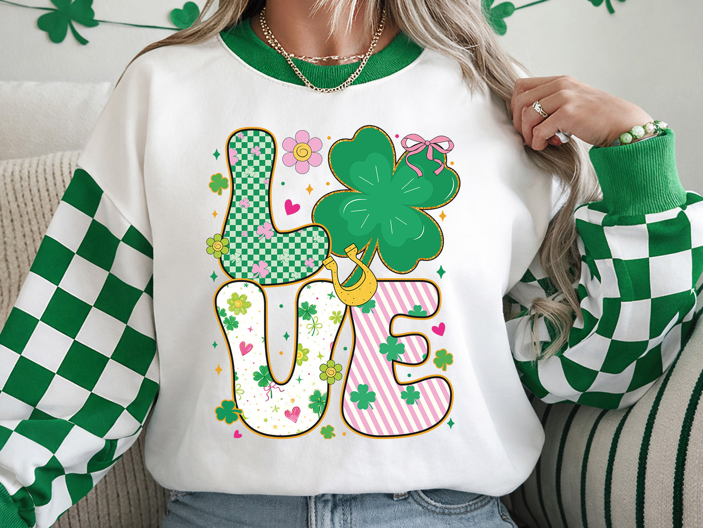 Preppy Love St Patrick's Day Sublimation Print