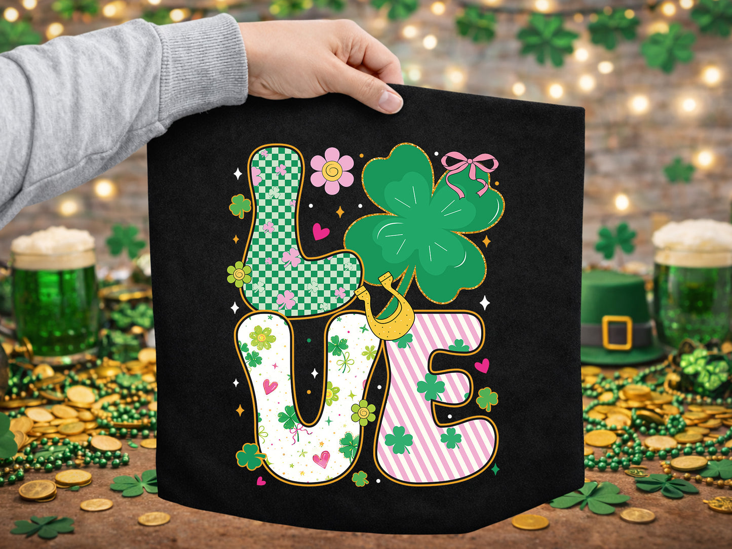 Preppy Love St Patrick's Day Sublimation Print