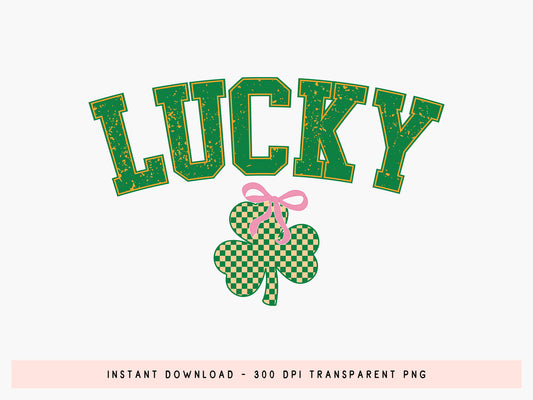 Preppy Lucky St Patrick's Day PNG Sublimation