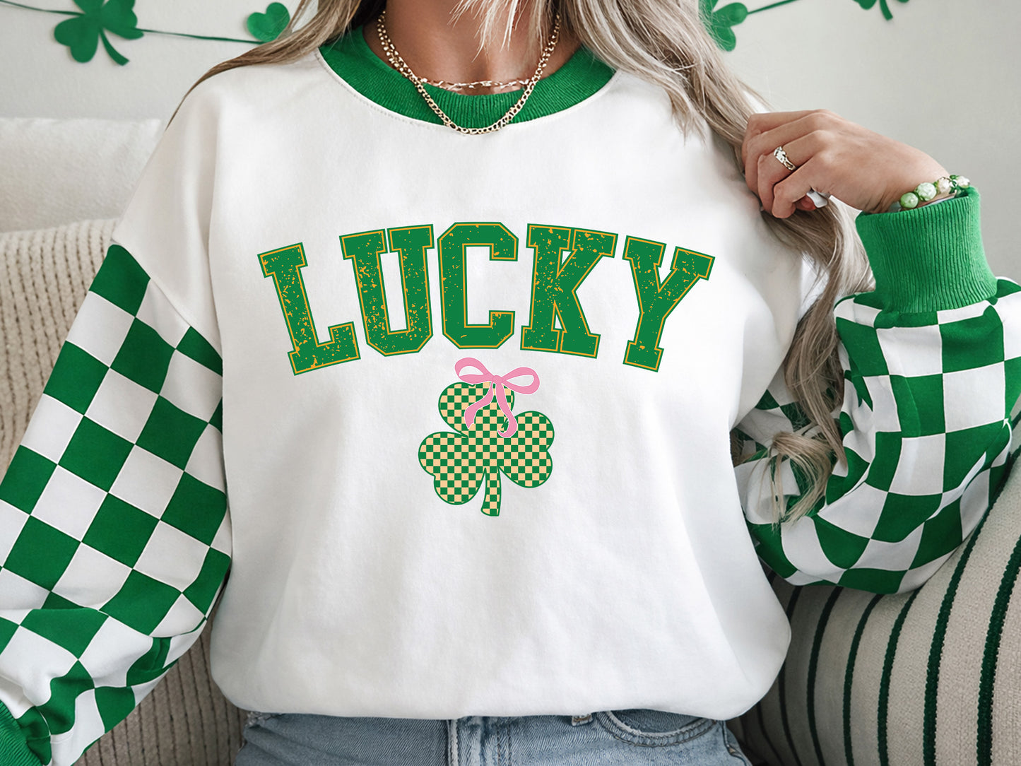 Preppy Lucky St Patrick's Day PNG Sublimation