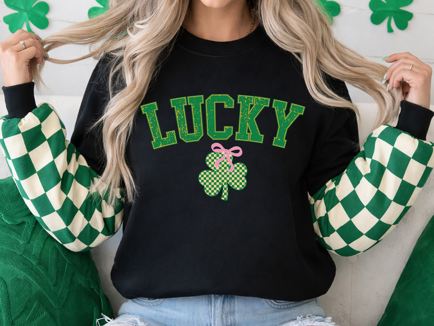 Preppy Lucky St Patrick's Day PNG Sublimation
