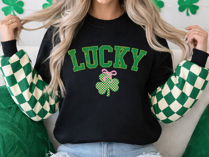 Preppy Lucky St Patrick's Day PNG Sublimation