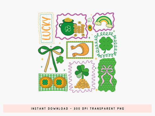 Preppy Lucky St Patrick's Day Sublimation Print