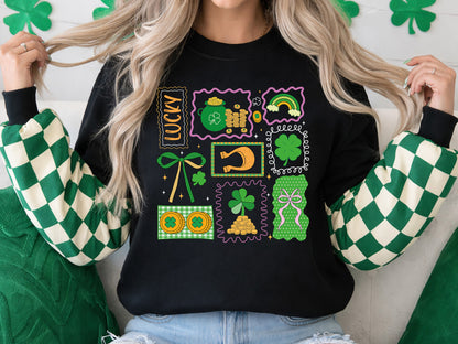 Preppy Lucky St Patrick's Day Sublimation Print
