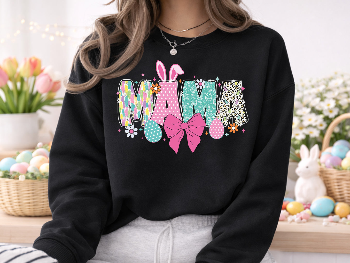 Preppy Mama Easter Sublimation Design