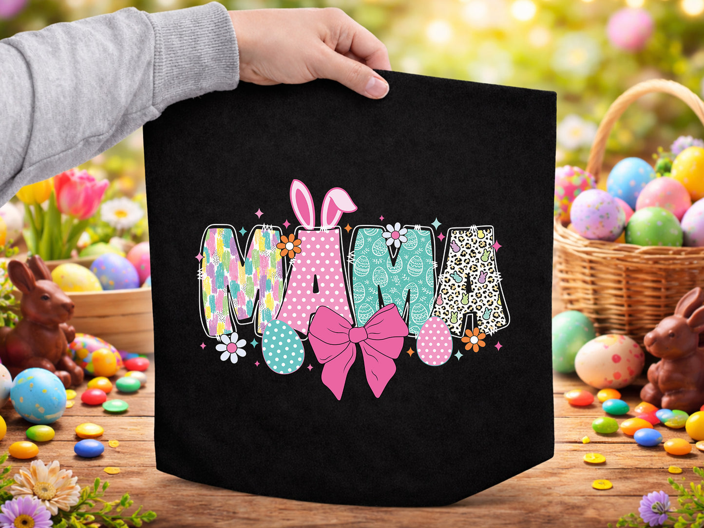 Preppy Mama Easter Sublimation Design