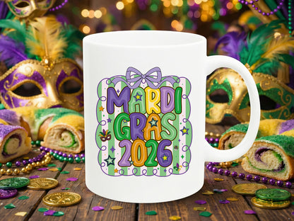 Preppy Mardi Gras 2026 Sublimation Design