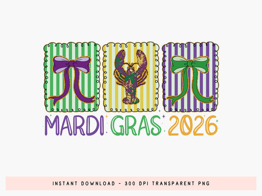 Preppy Mardi Gras 2026 Sublimation Print