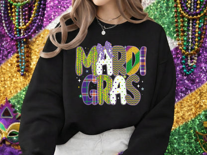 Preppy Mardi Gras Sublimation Design