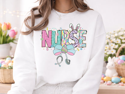 Preppy Nurse Easter Sublimation Design