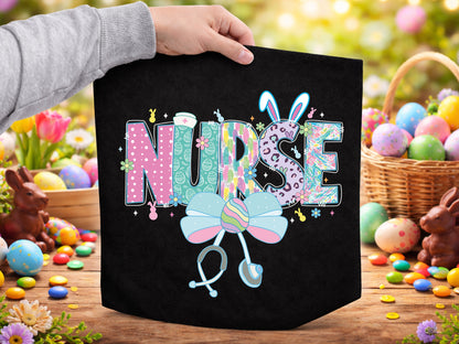 Preppy Nurse Easter Sublimation Design