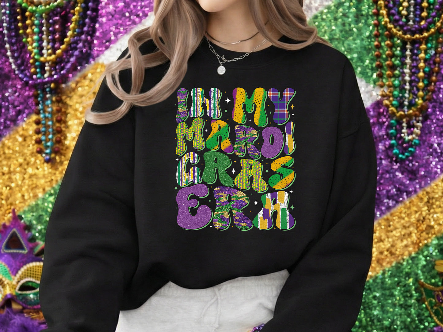 Preppy Retro In My Mardi Gras Era Sublimation