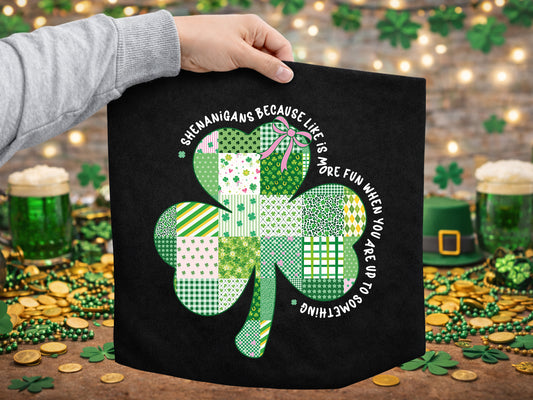 Preppy St Patrick's Day Clover Sublimation PNG