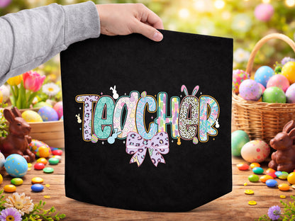 Preppy Teacher Easter Sublimation Design