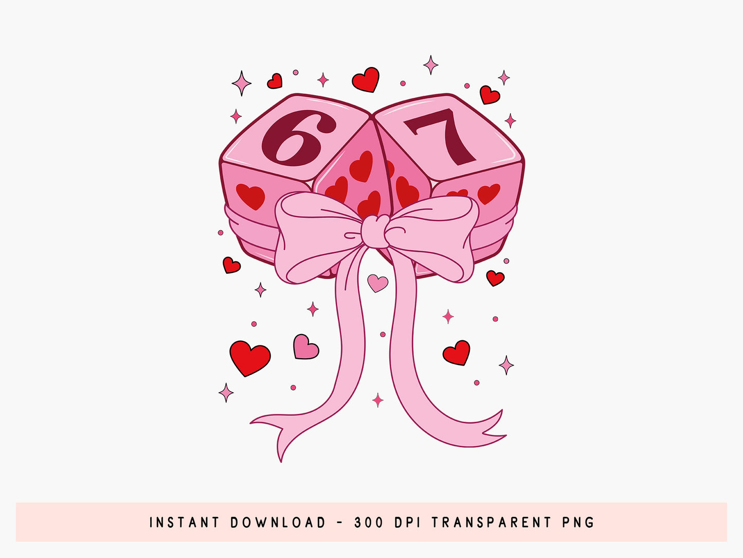 Preppy Valentine Playing Card Sublimation PNG