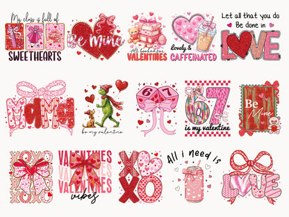 Preppy Valentine Sublimation Designs Bundle